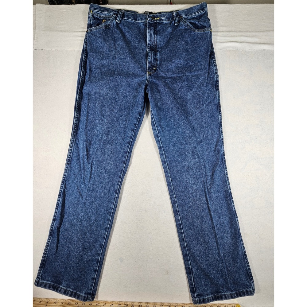 Wrangler George Strait Collection Mens 40x32 Straight Leg Blue Denim Jeans